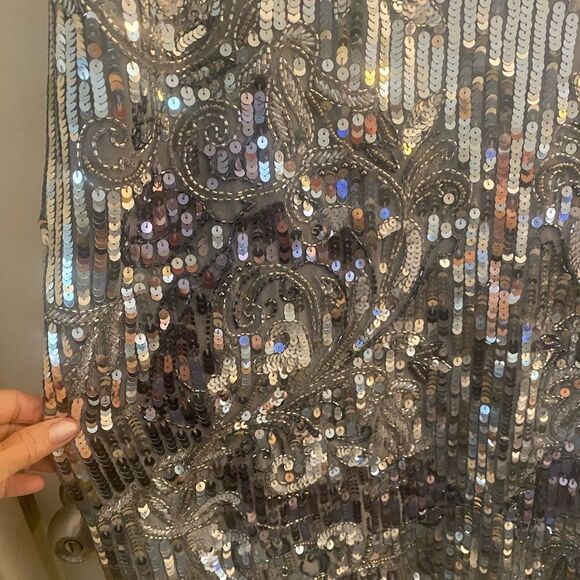 NWT ASOS Edition Mirrored Sequined Midi Skirt Sz 14 - Picture 6 of 12